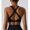  Жіночий фітнес костюм Leggings + Top + Crop top model 54 (BLACK)